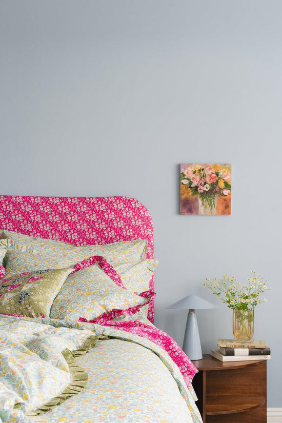 Fitted Sheet Made With Liberty Fabric Capel Fuchsia