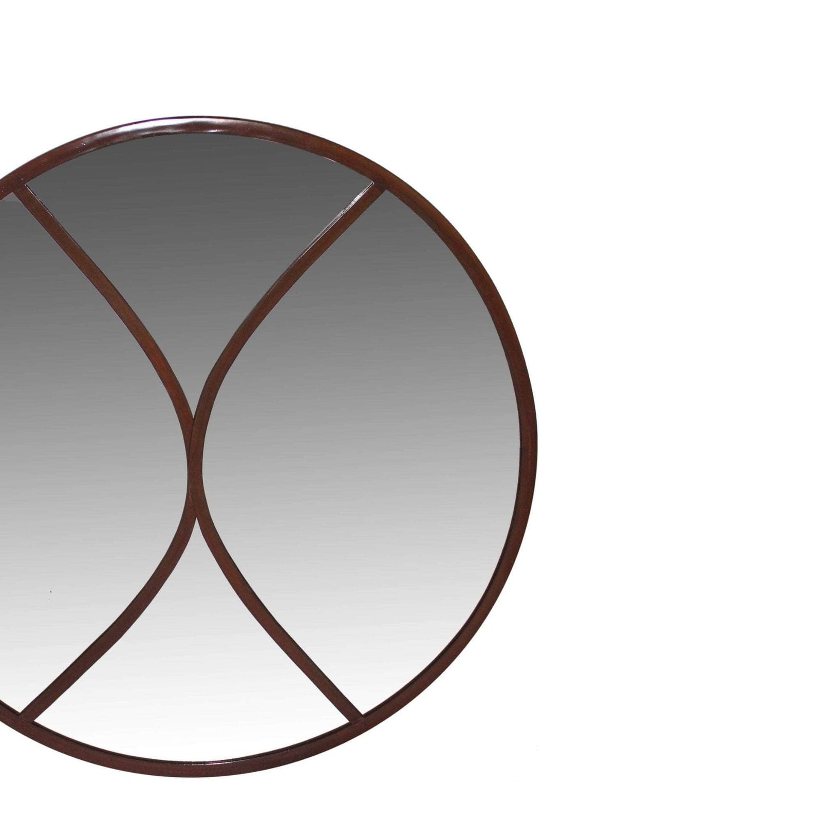 Circular Outdoor Mirror Natural Rust