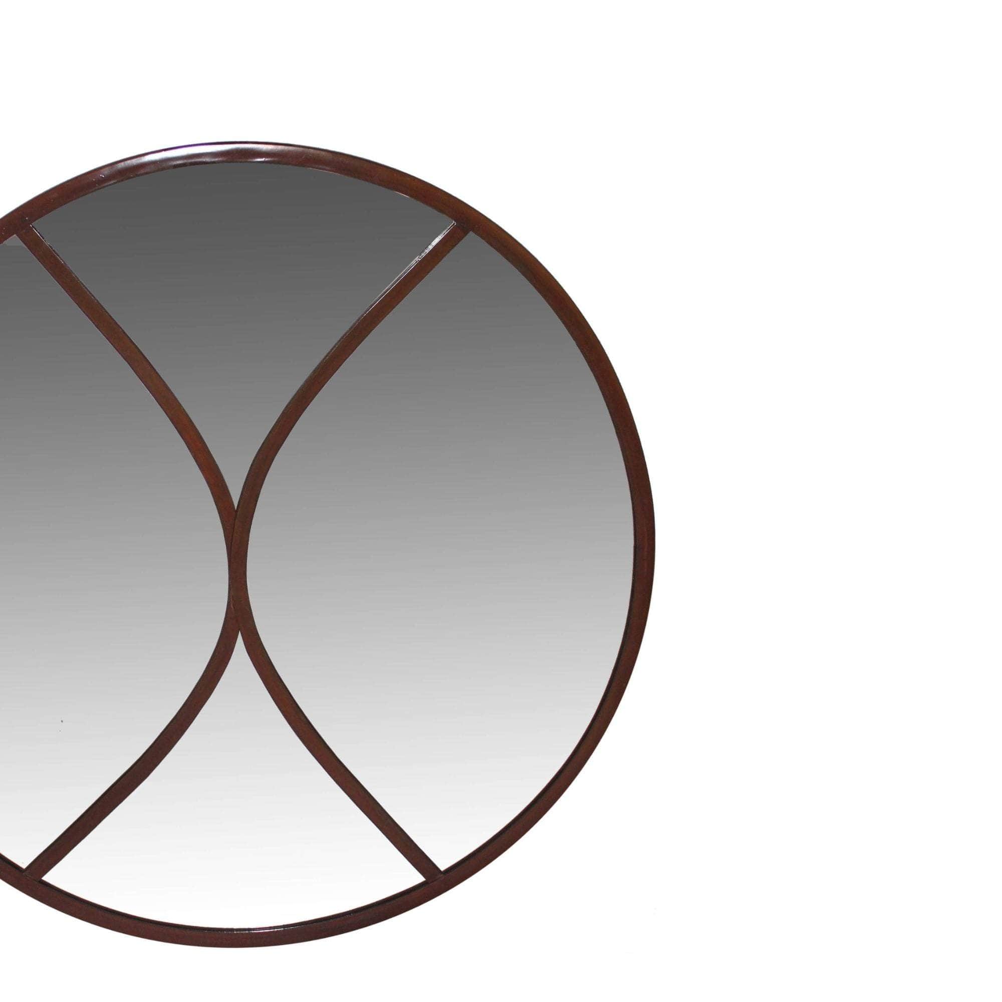 Circular Outdoor Mirror Natural Rust
