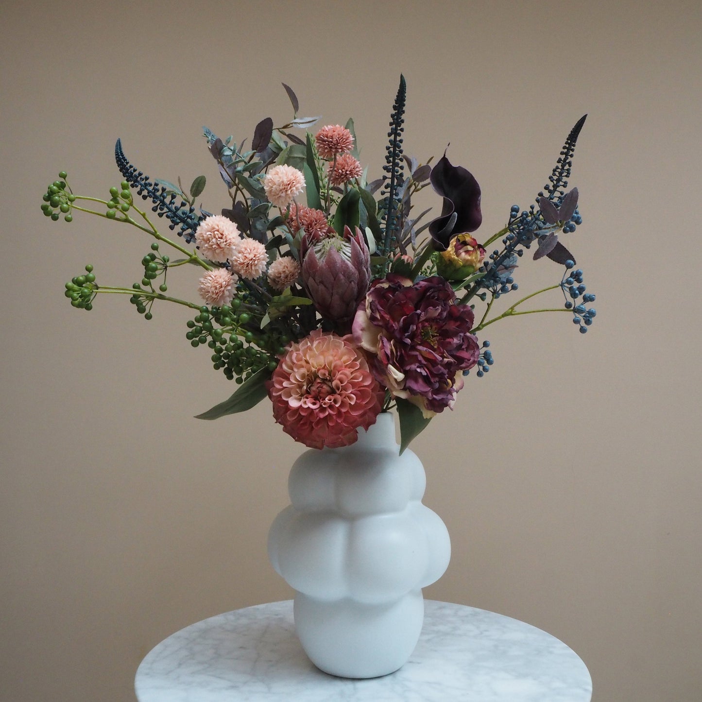 Everything - Faux Flower Arrangement - Reds & Greens