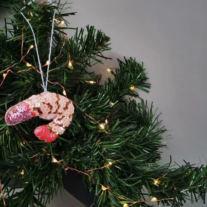 The Ultimate Prawn Star Hanging Sequin Decoration