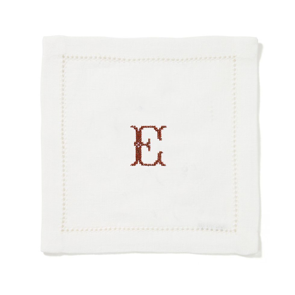 MF: Personalised Hemstitch Cocktail Napkin