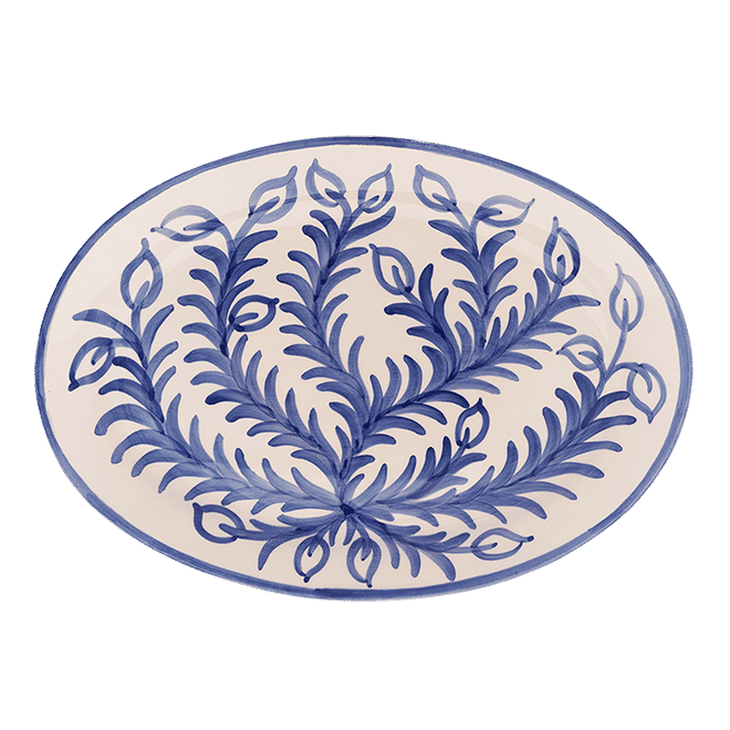 Large Blue Vina Platter