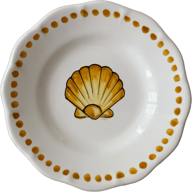 Estate Plate 16cm Yellow Shell
