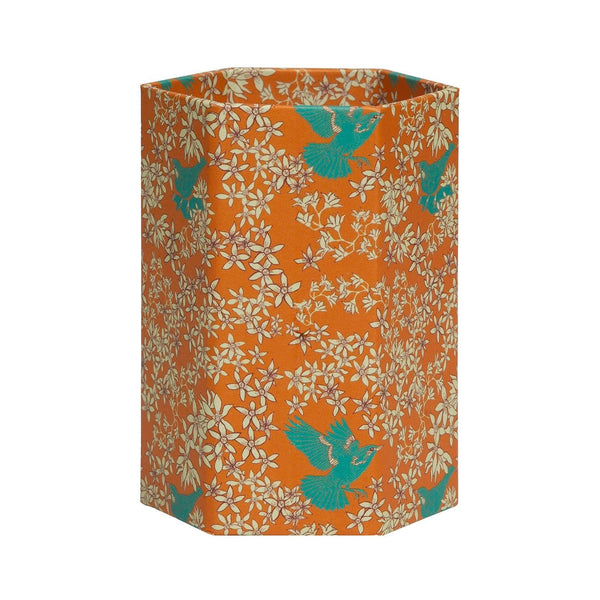 Corali Orange Quartz Hexagonal Brush Pot