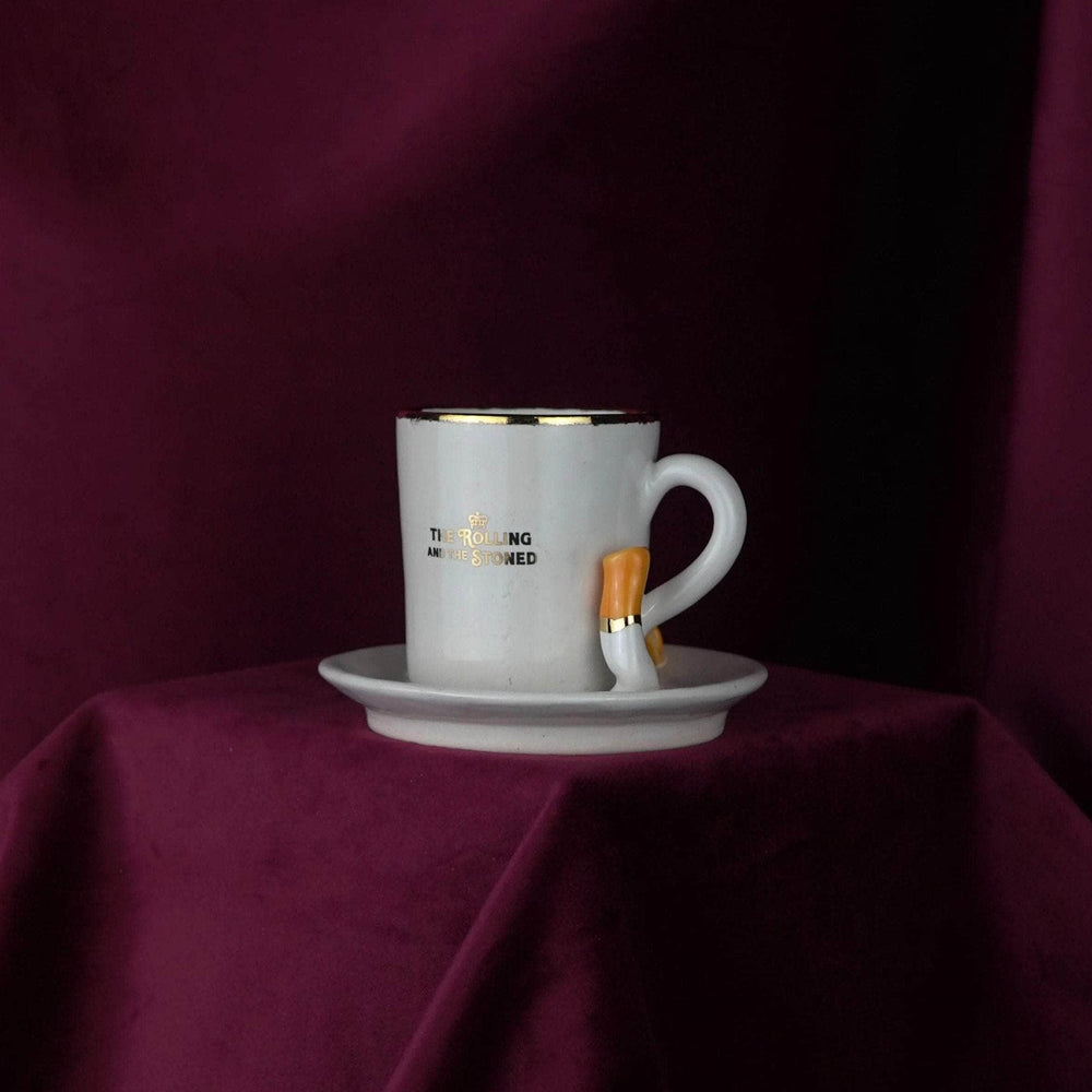 Double Cigarette Espresso Cup & Saucer