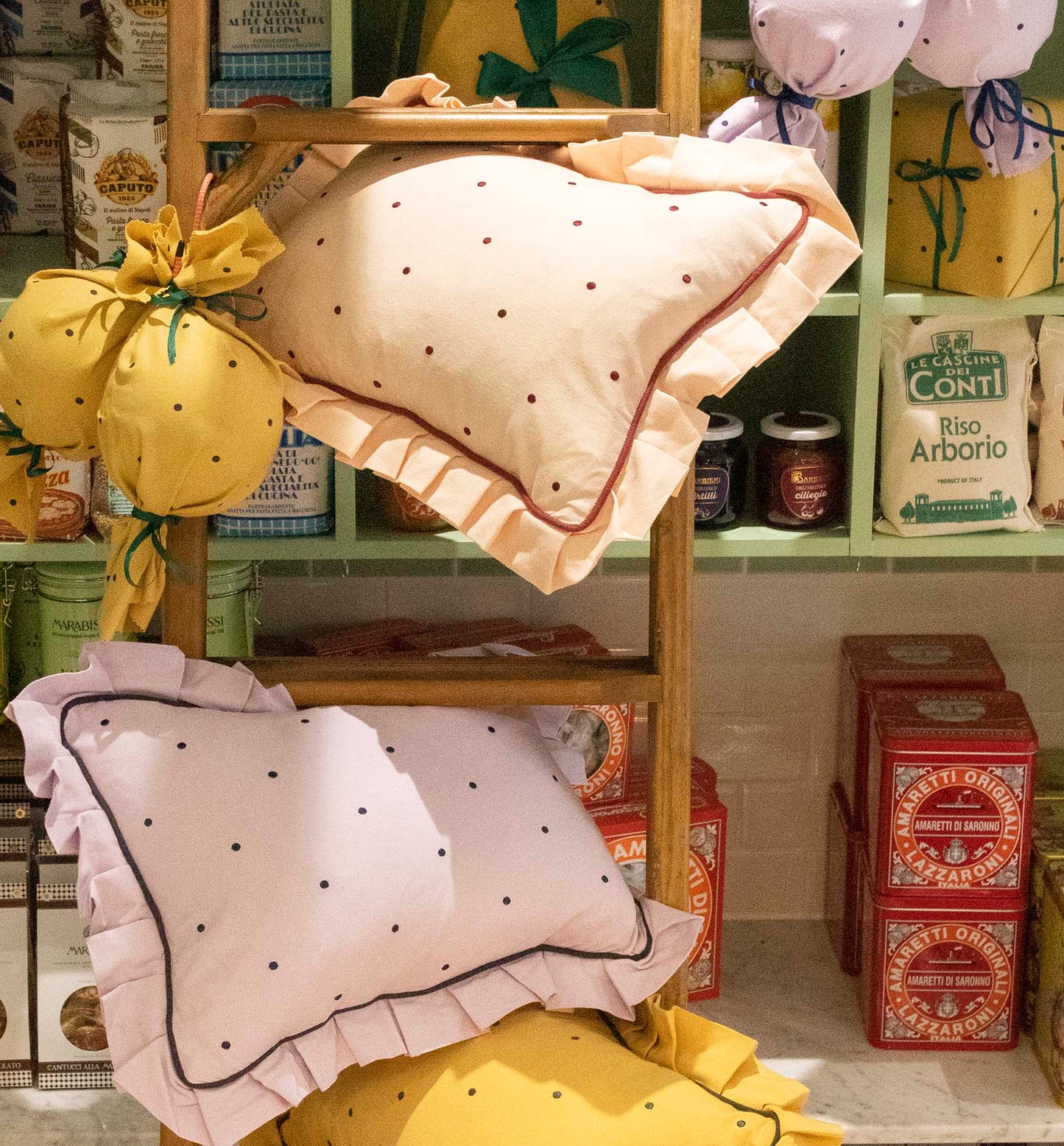 Dolce Dots Cushion, Panna Cotta