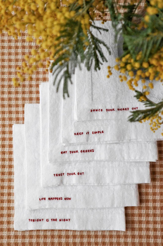 Gratitude Linen Napkins - Set of 6