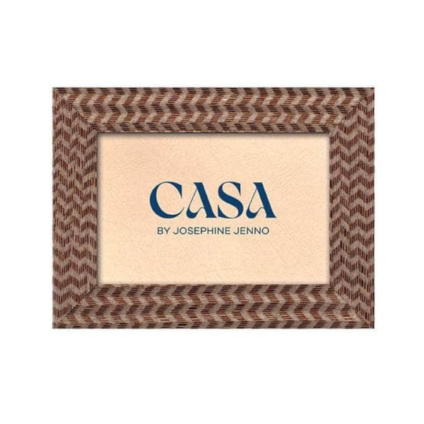 Brown Marquetry Patterned Photo Frame 7 x 5