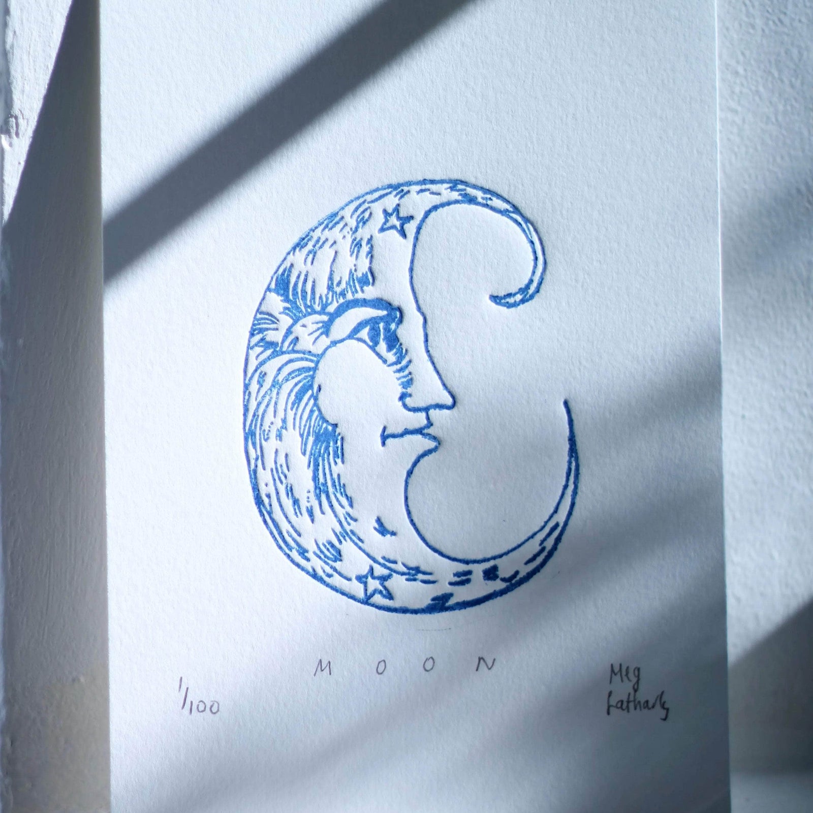 Limited Edition Moon Colour Embossing on Paper