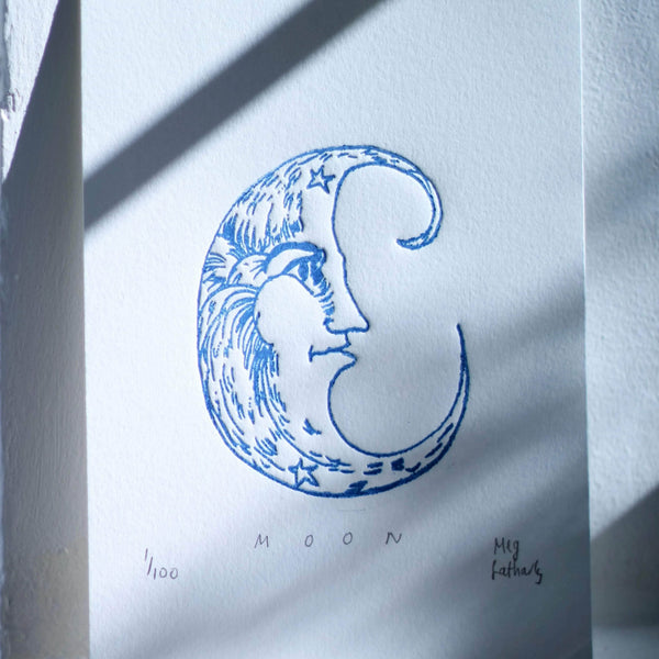 Limited Edition Moon Colour Embossing on Paper