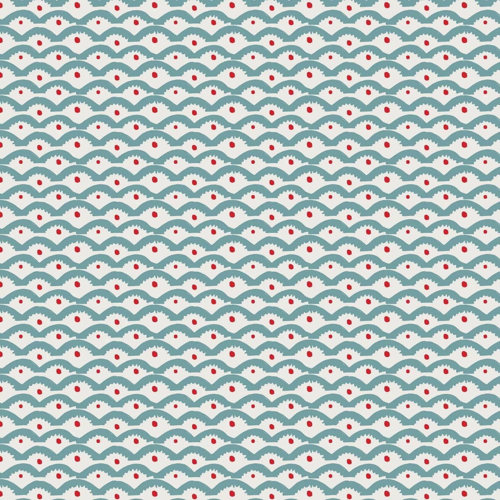 Wiggly Squiggly Wallpaper - Blue and Red