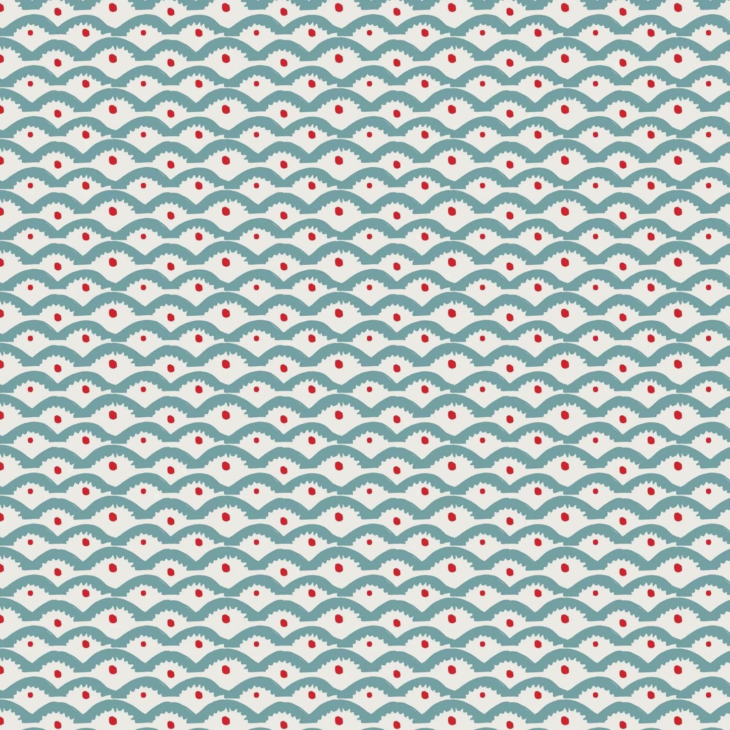 Wiggly Squiggly Wallpaper - Blue and Red