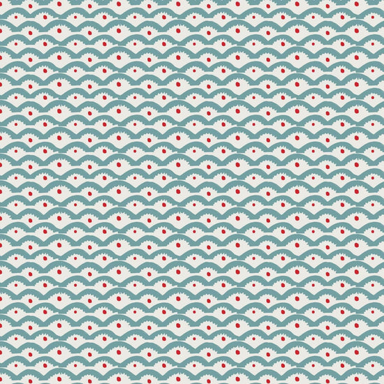Wiggly Squiggly Wallpaper - Blue and Red