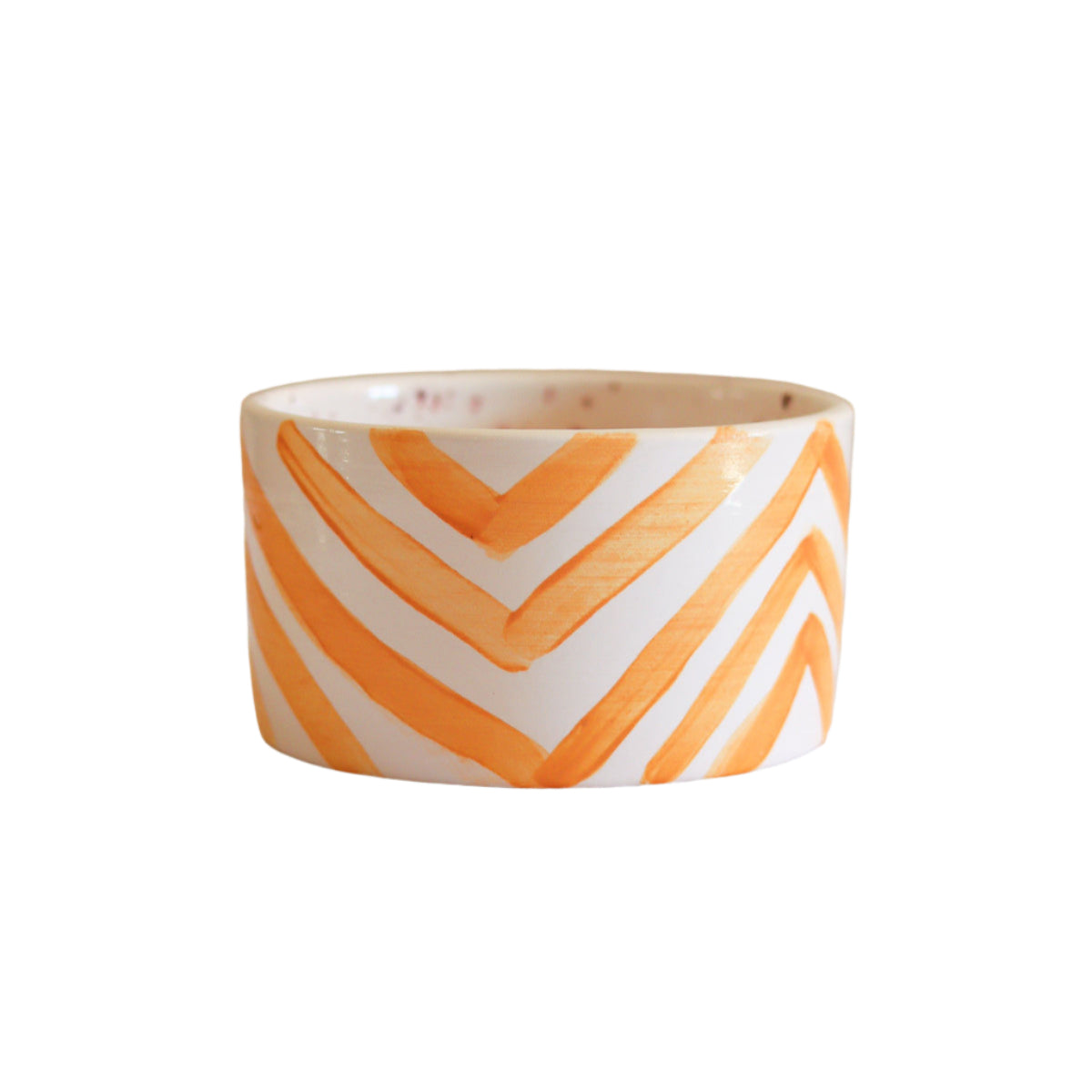 Yellow Stripe Handmade Ceramic Soup Bowl