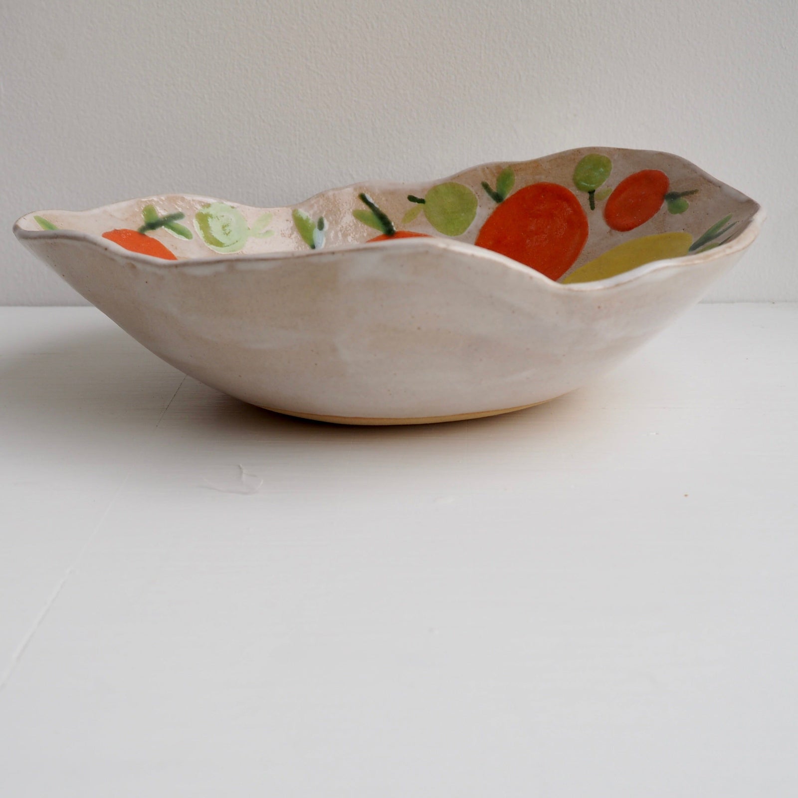 Handmade Ceramic Fruit Bowl with Oranges, Lemons and Limes