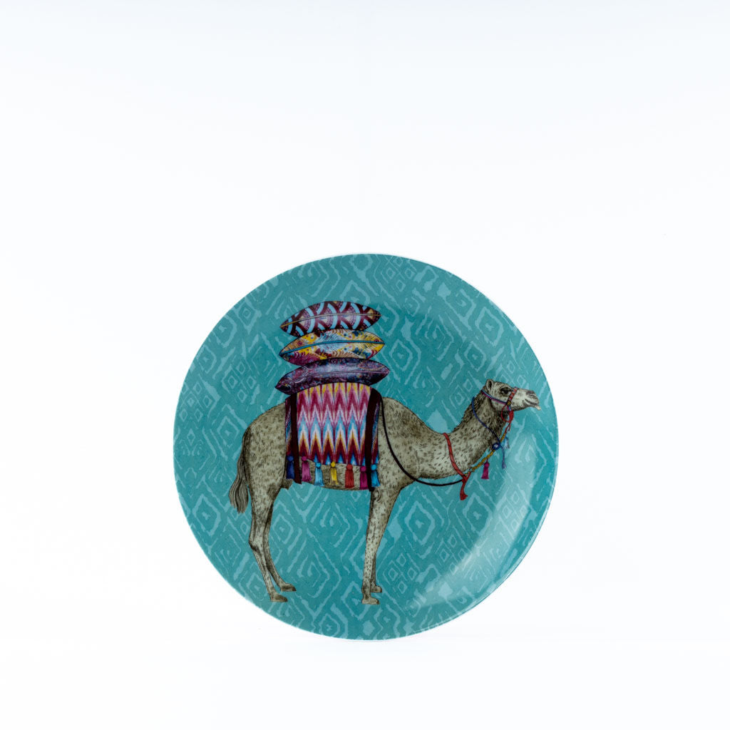 Les Ottomans x Matthew Williamson Porcelain Plate - Blue Camel