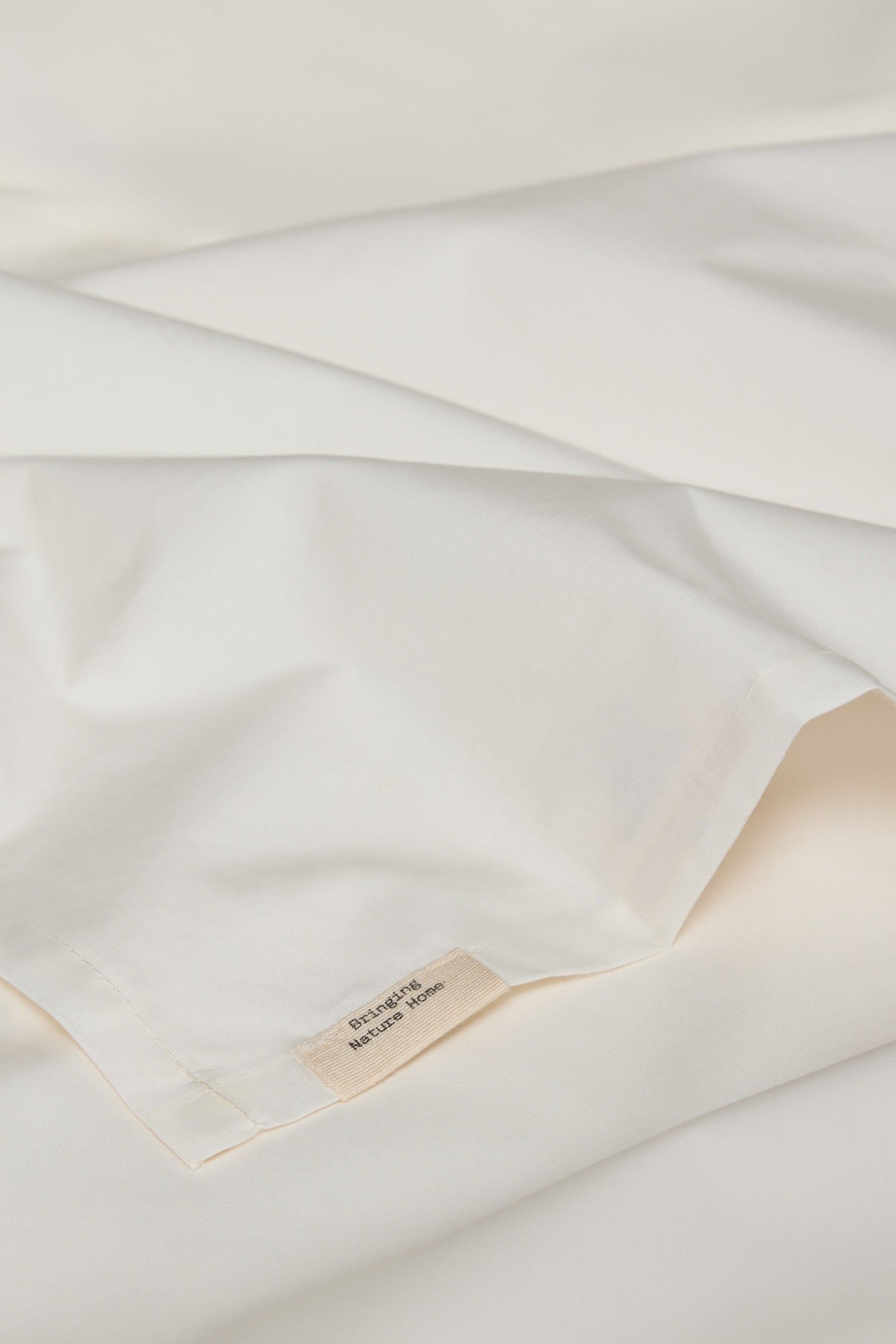 Percale Organic Cotton Flat Sheet - Iridescent Ivory