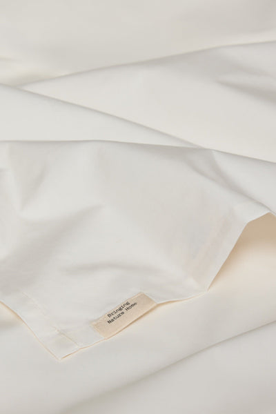 Percale Organic Cotton Flat Sheet - Iridescent Ivory