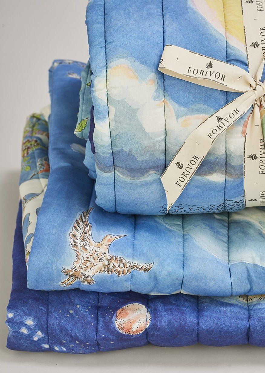 The Space Above the Ground Quilted Blanket