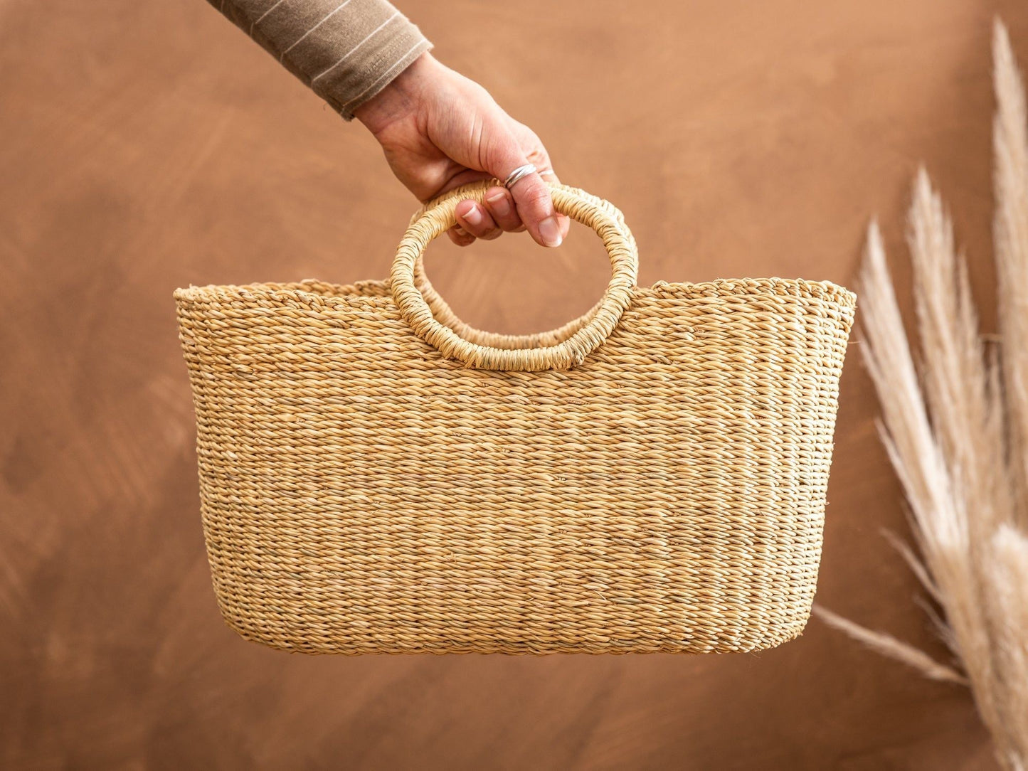 BUSUNU: Natural Woven Shopping Basket