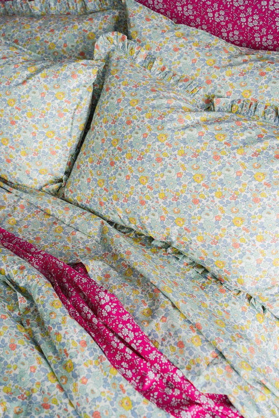 Flat Top Sheet Made With Liberty Fabric Capel Fuchsia