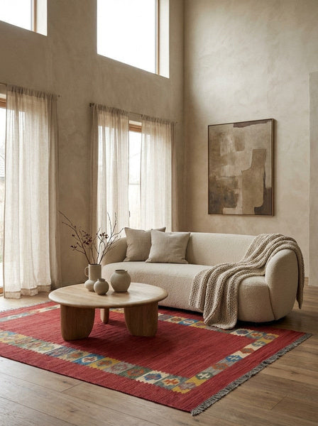 Gashgai Kilim · Hand-woven – Red, 201x160 cm