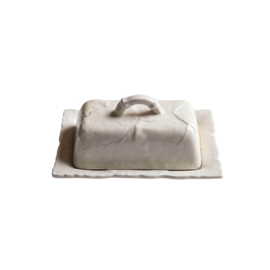 Edera Butter Dish, White