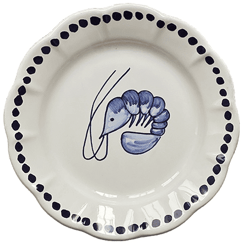 Estate Blue Prawn Plate 25cm