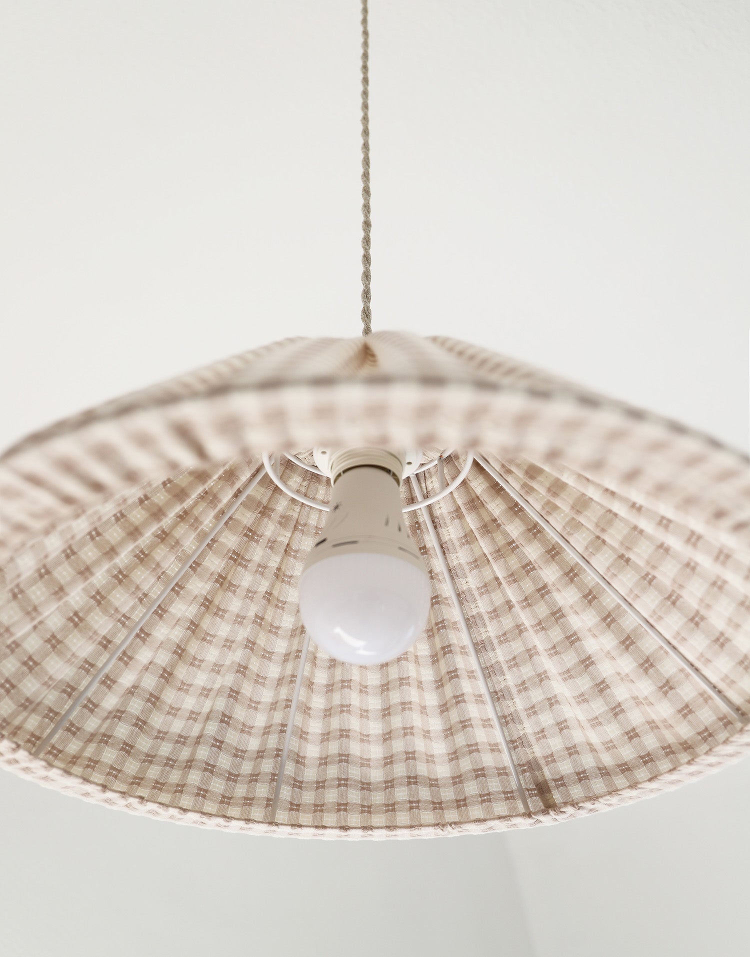 Conical Pendant Light Gingham Malala “Petits Carreaux”