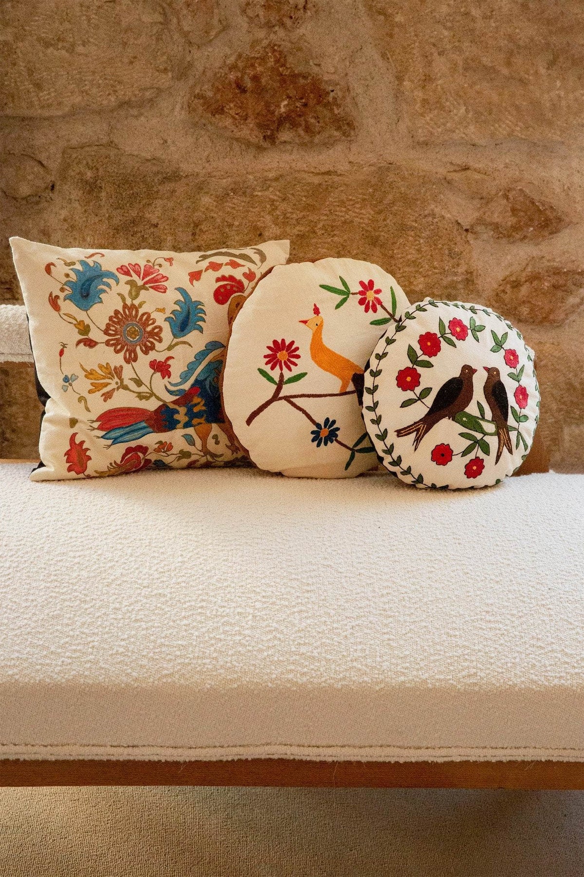Delphi Peacock Vintage Pillow