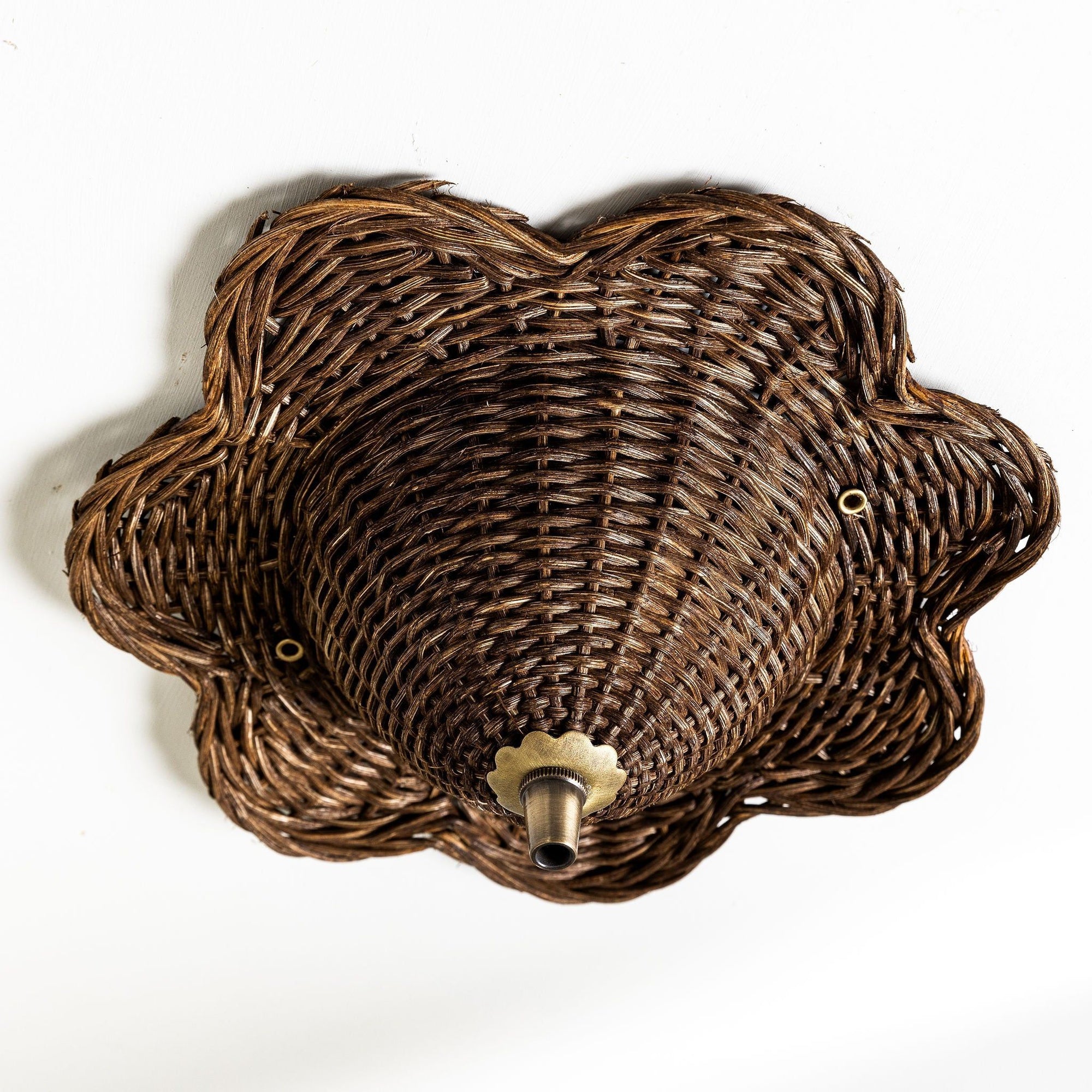 Mandala Rattan Ceiling Rose, Teak