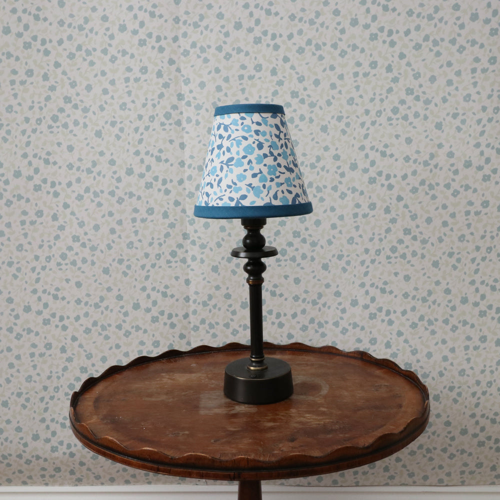Lampshade - Small Clip-On Blossom Two Blues