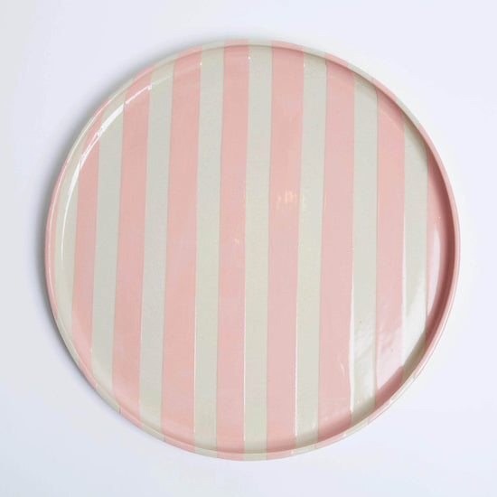 Duci Striped Platter Pink 35cm