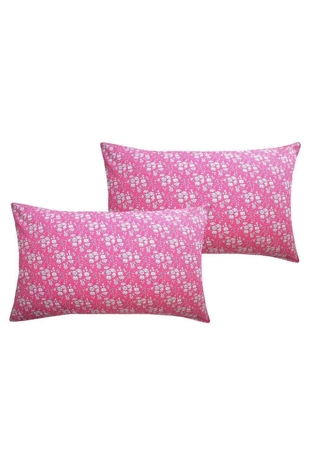 Pillowcase Made With Liberty Fabric Capel Fuchsia