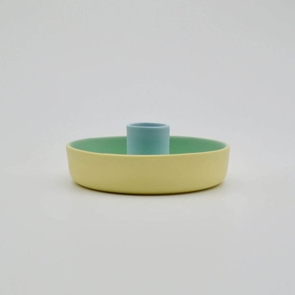 Candle Holder Yellow/Green/Blue