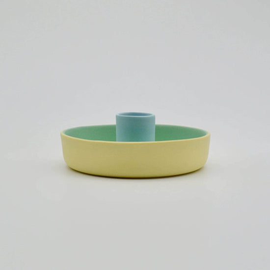 Candle Holder Yellow/Green/Blue