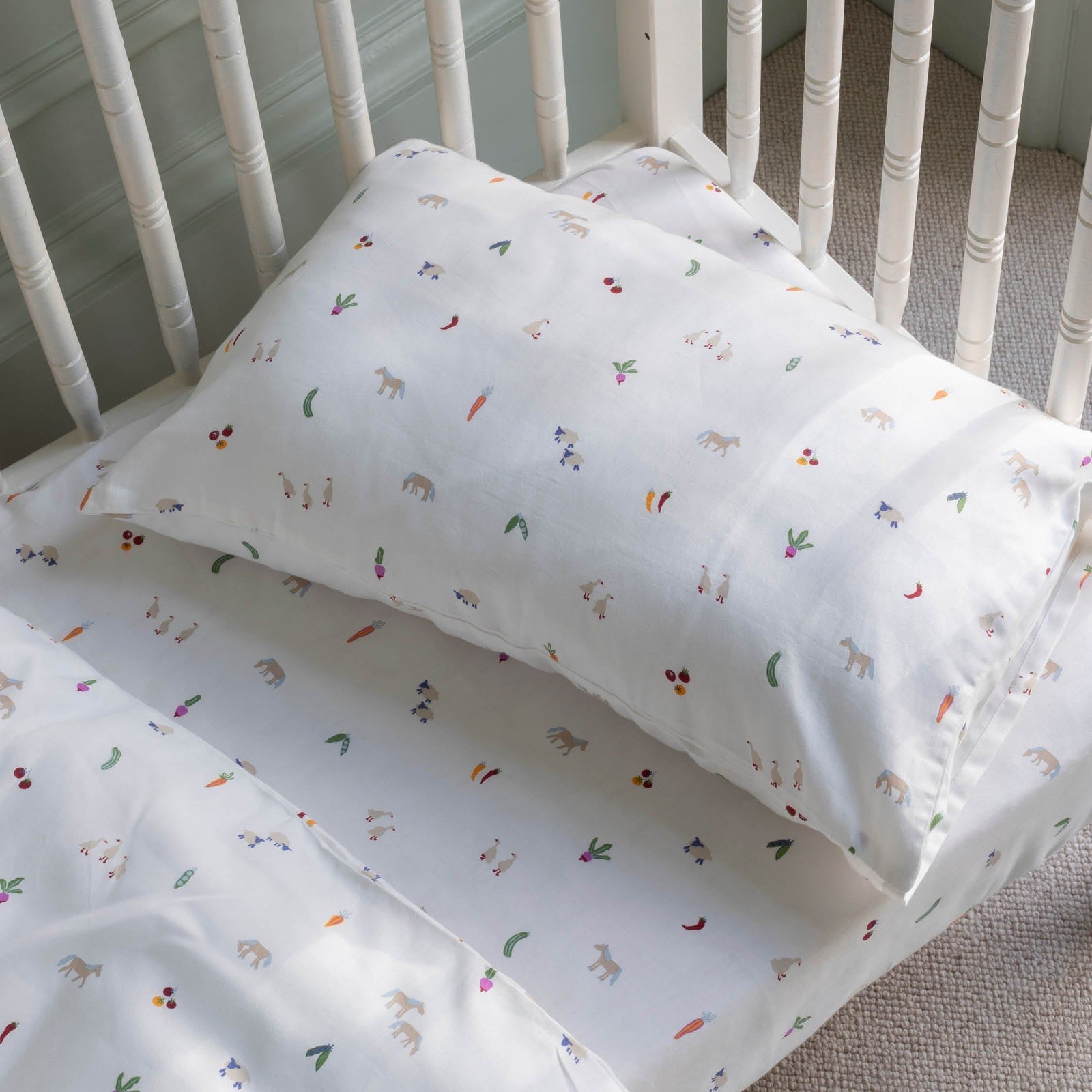 Organic Cotton Cotbed Bedding Set - Little Farm