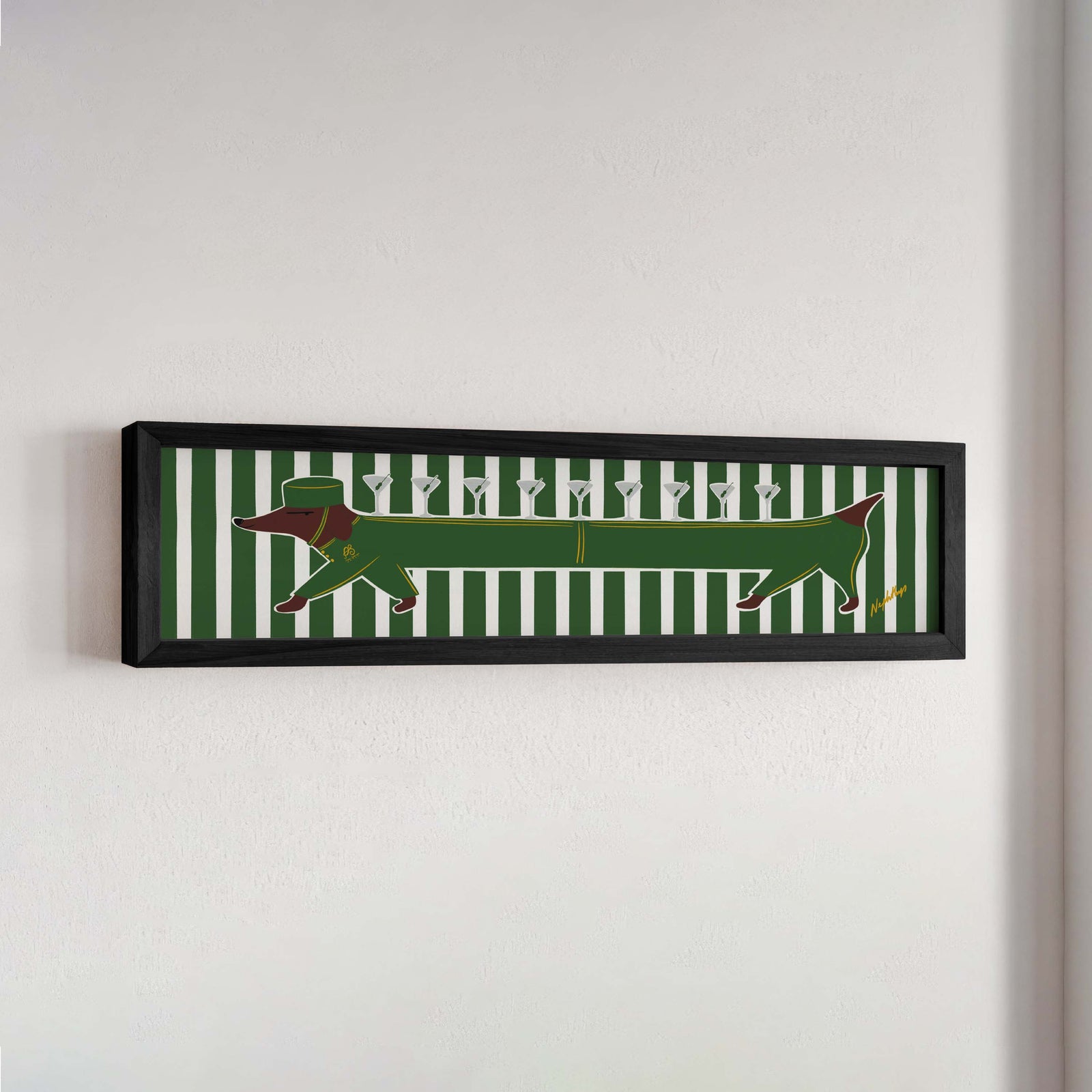 Dachshund Panoramic Framed Print