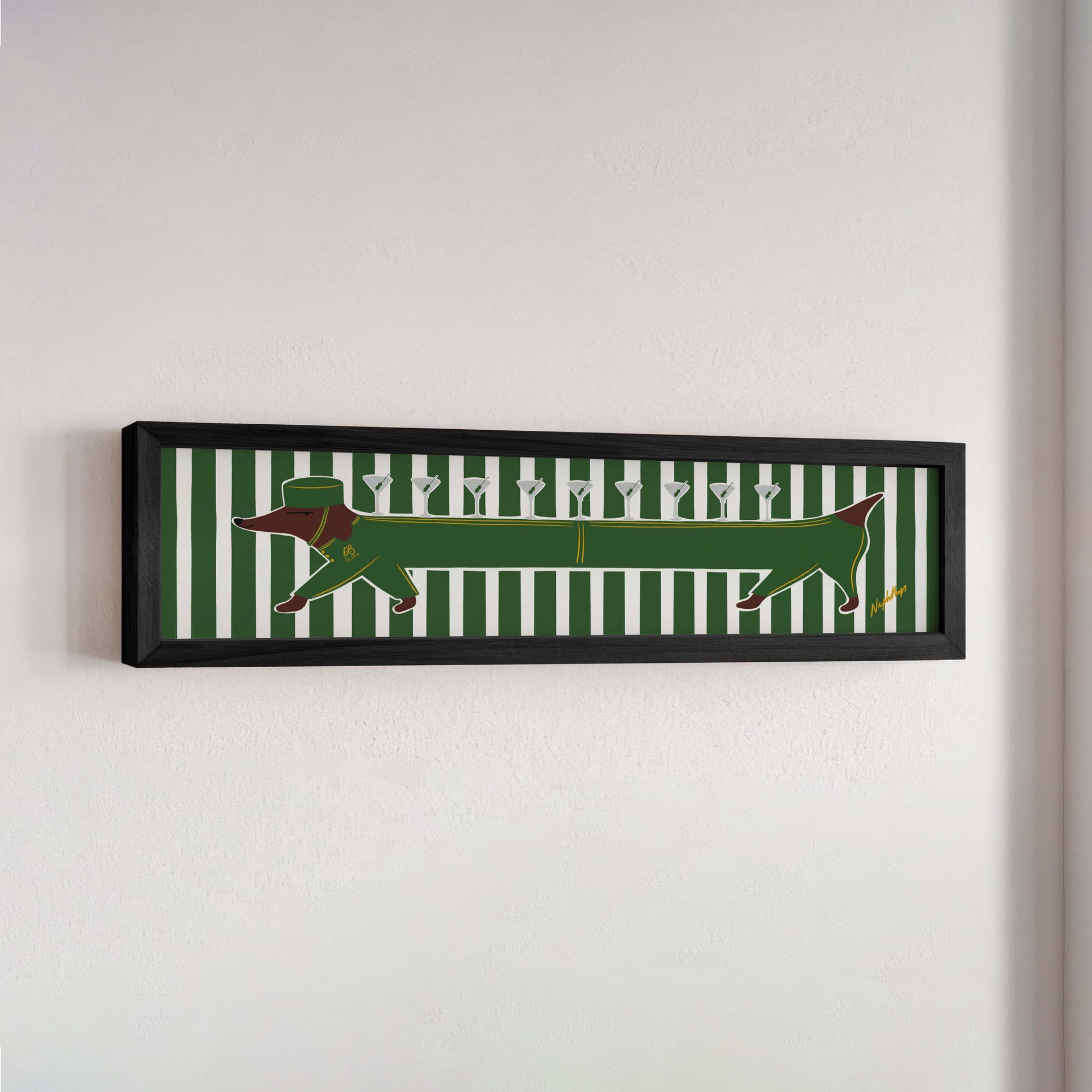 Dachshund Panoramic Framed Print