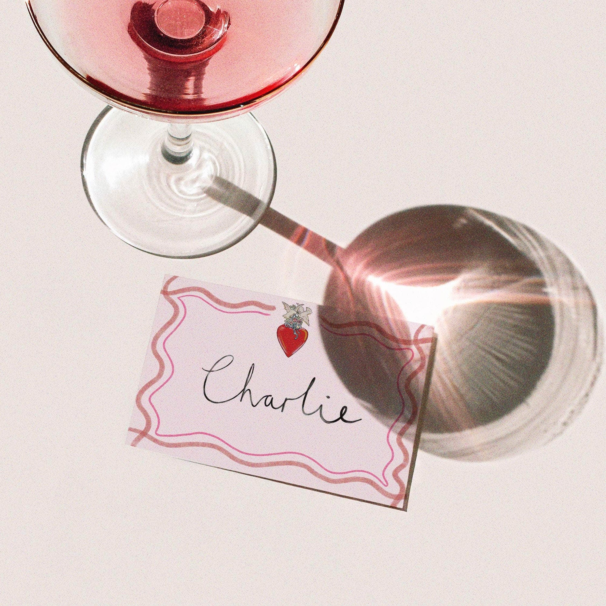 Love Fool Pink Place Cards - Set of 10