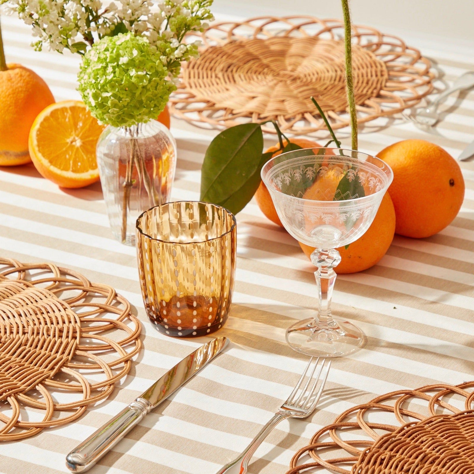 Amber Speckled Water Glasses (Set of 6)