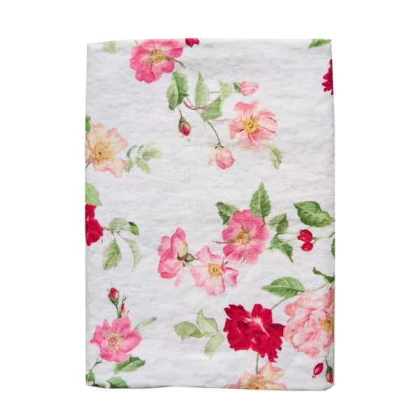 Rambling Rose Linen Tablecloth