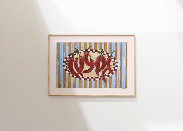 Spicy Chilli Plate Print