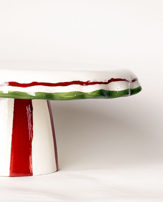 Handcrafted Ceramic Christmas Cake Stand