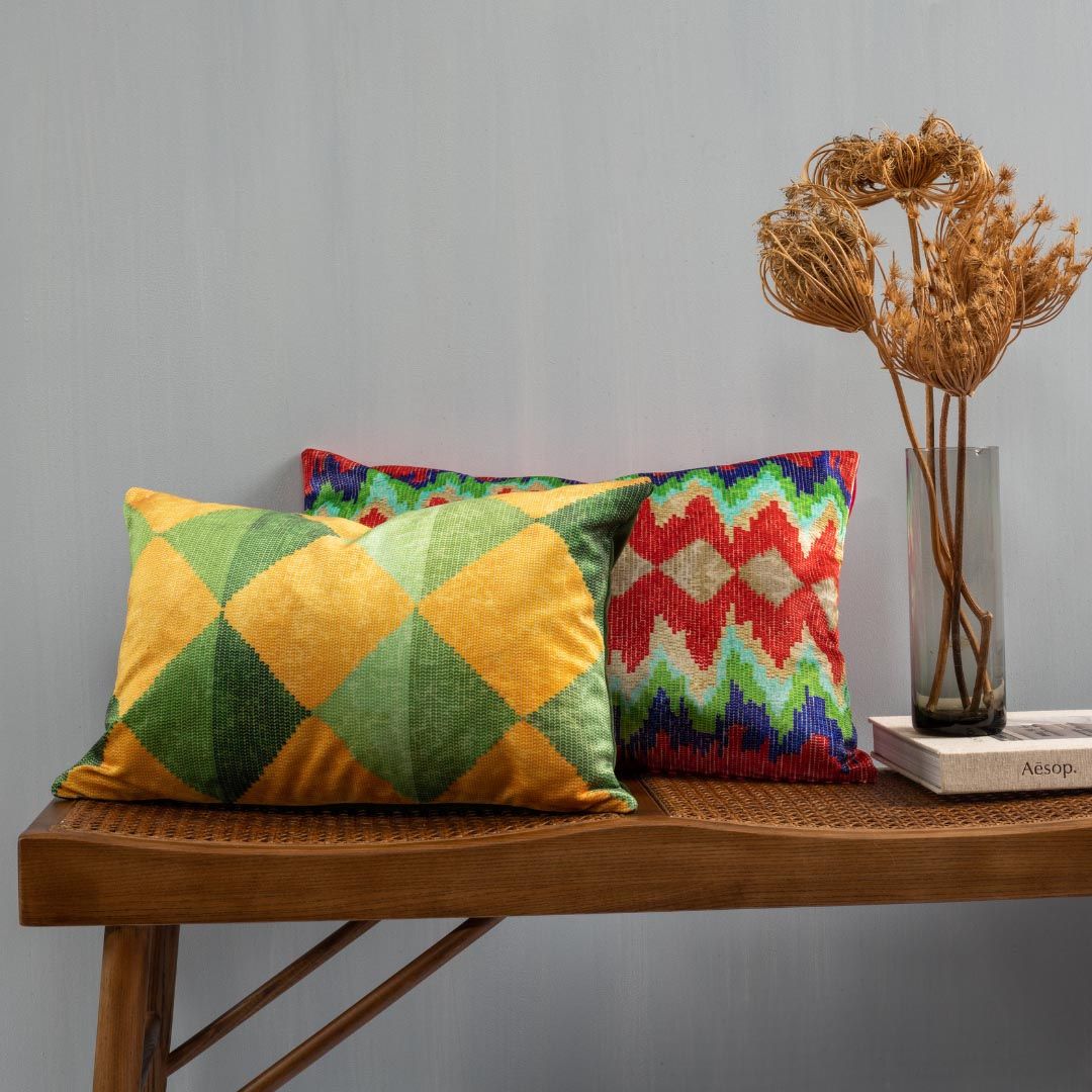 Cappa Cushion - In Green And In Pink