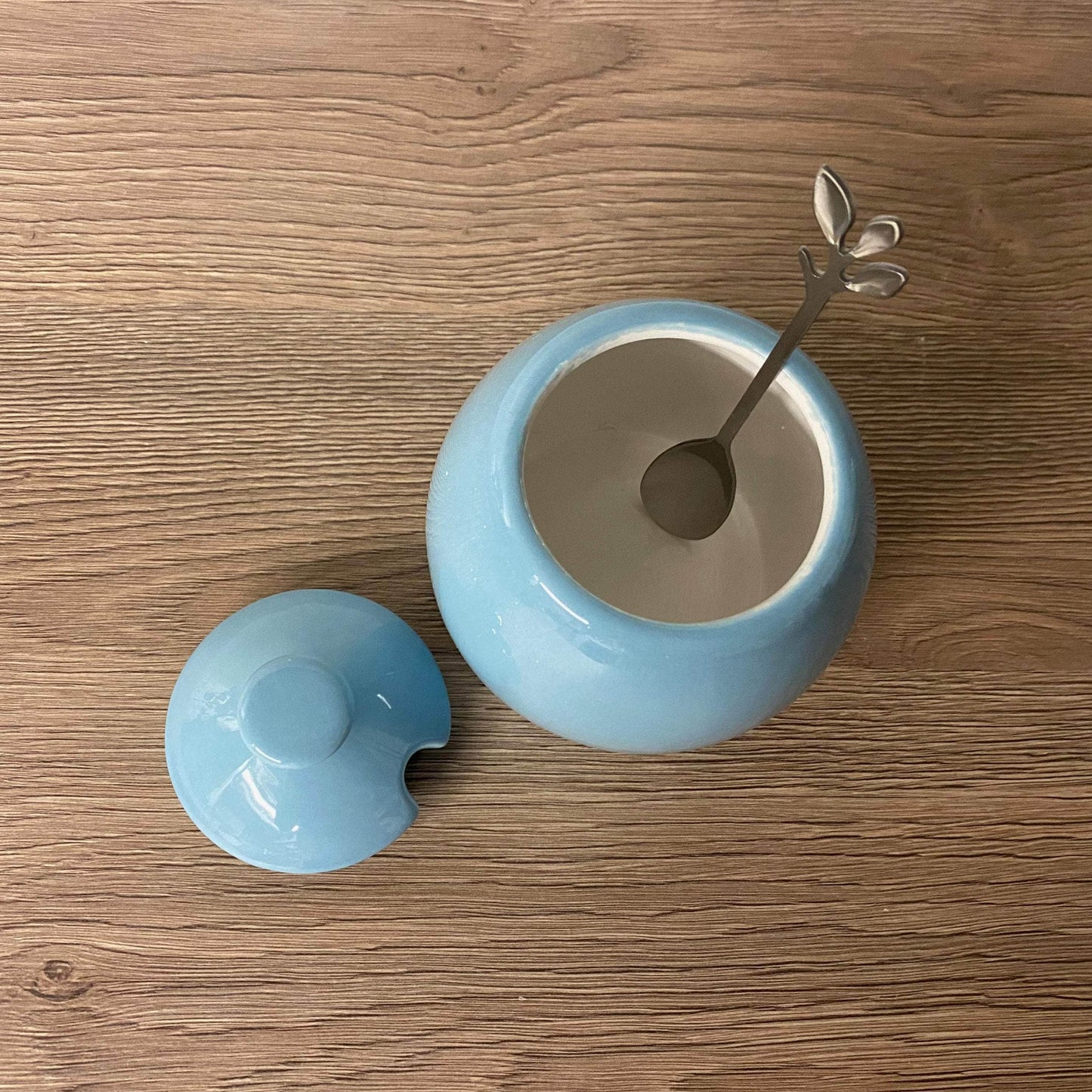 Sugar Bowl Ice Blue Glaze