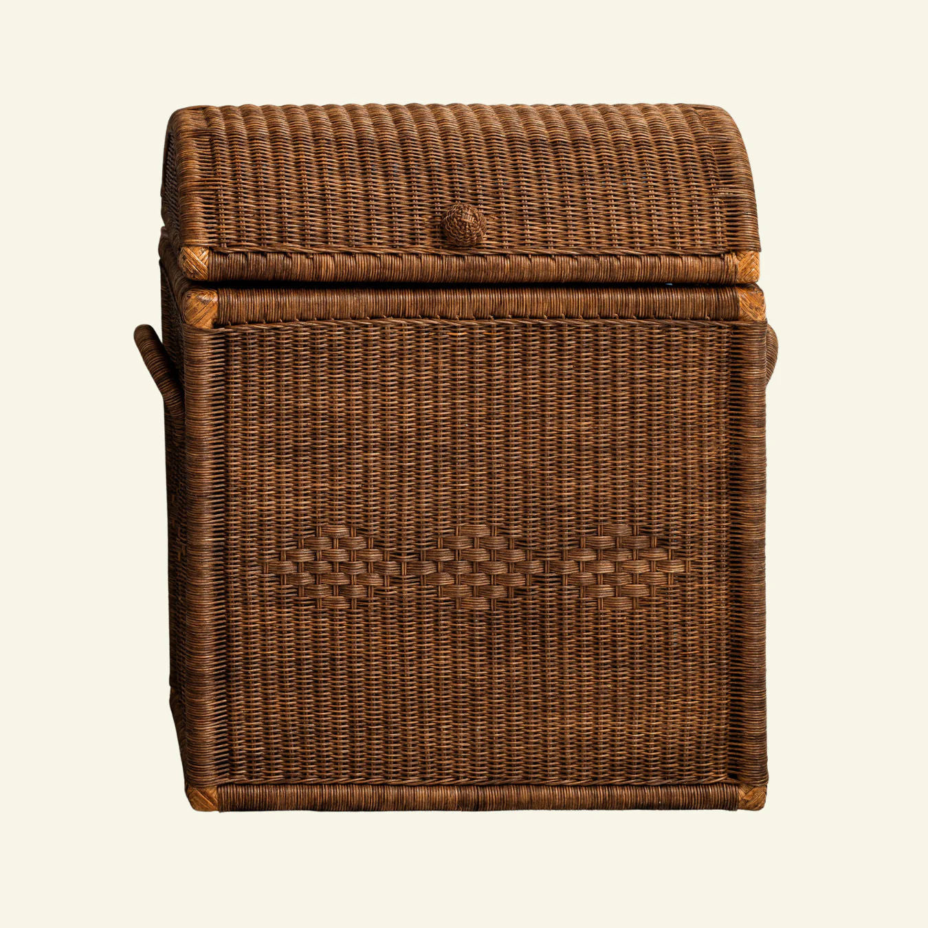 Chest Rattan Laundry Basket (Teak)