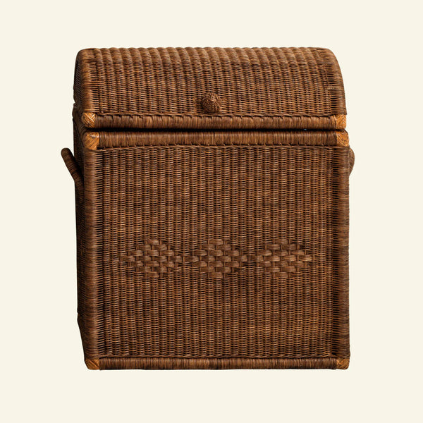 Chest Rattan Laundry Basket (Teak)