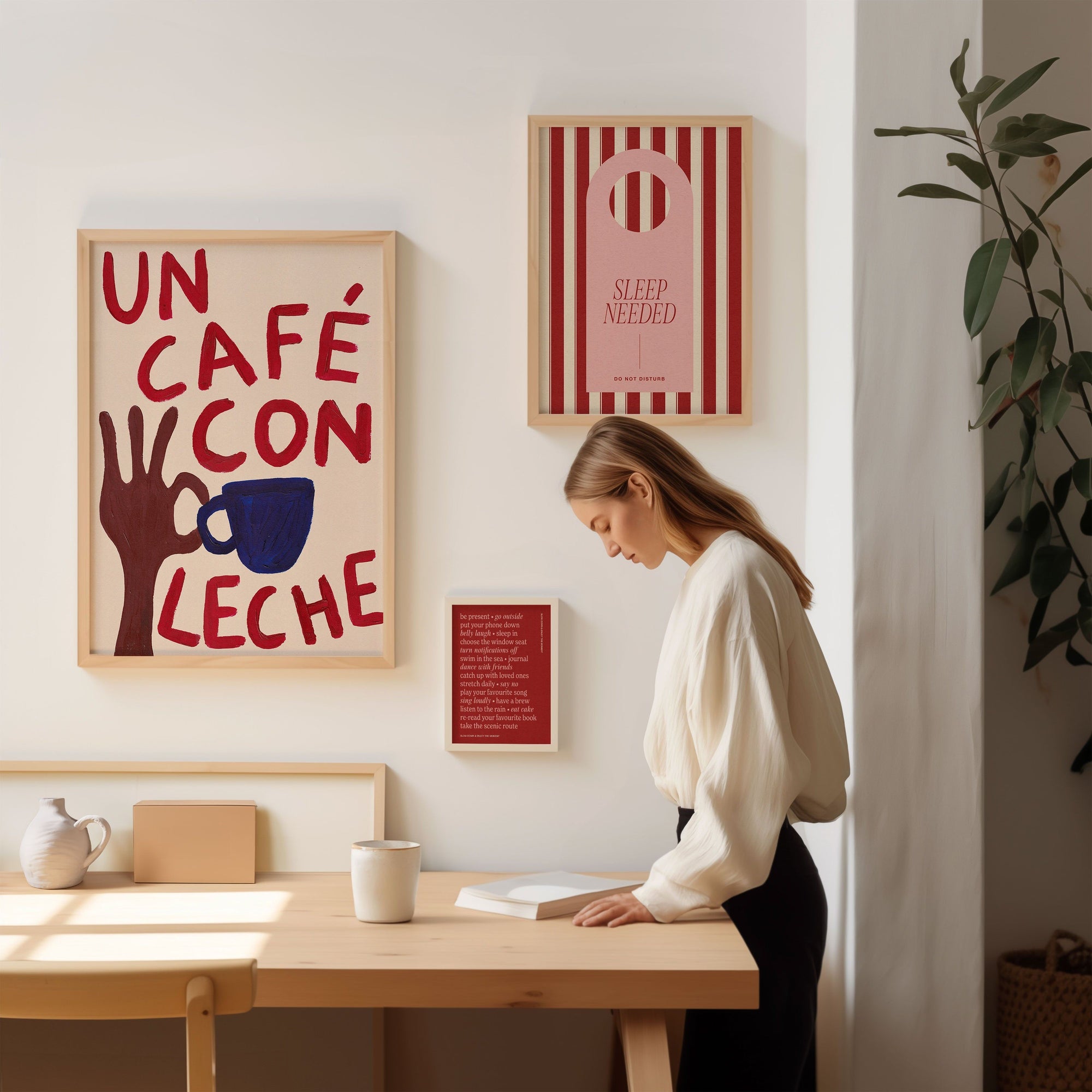 "Café Con Leche" Hand Painted Print